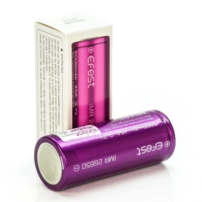 Efest 26650 5000mah 45A batteries 2-Pack